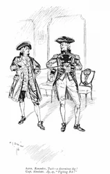 Illustration für Sheridans The Rivals (Gravur)