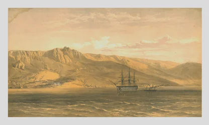 Palast von Prinz Woronzoff in der Nähe von Jalta an der Südküste der Krim, 1854, 1855