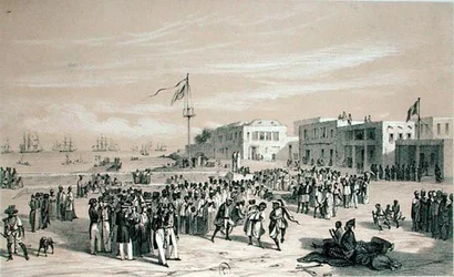 Regierungsplatz, Insel Gorée, Senegal, ca. 1840
