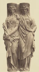 Karyatiden von Astyanax Bosio, Dekoration des Louvre, Paris