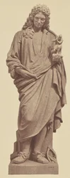 "Coysevox", Statue von Jules Droz, Dekoration des Louvre, Paris