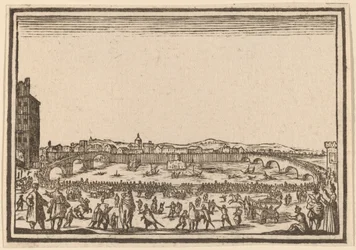 Feuerwerk auf dem Arno, Florenz