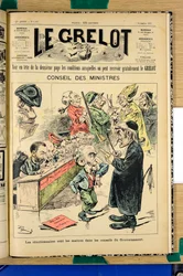 Titelblatt von „Le Grelot“, Nummer 1387, Satirisch in Farben