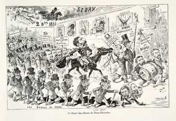 Die Abreise der Hungrigen vom Zweiten Dezember, aus Histoire de la Troisieme Republique, Bd. I, l