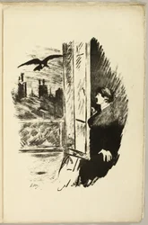 Am Fenster ("Hier öffnete ich den Fensterladen..."), aus Der Rabe (Le Corbeau)