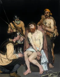 Jesus von den Soldaten verspottet