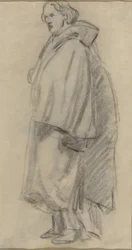 Mann mit einem Umhang [verso], 1852-1858