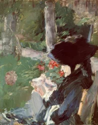 Mme Manet im Garten von Bellevue
