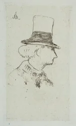 Porträt von Charles Baudelaire im Profil, 1862-67
