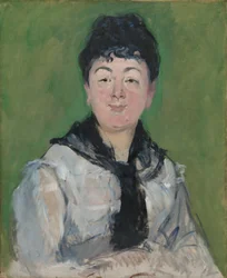 Porträt einer Frau mit schwarzem Fichu, ca. 1878