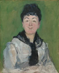 Porträt einer Frau mit schwarzem Fichu, ca. 1878