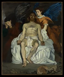 Der tote Christus mit Engeln