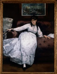 Die Ruhe (Porträt der Malerin Berthe Morisot auf einem Sofa), 1870, Providence, Museum of Art