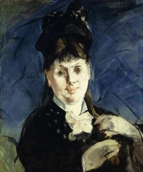 Frau mit einem Regenschirm, ca. 1875