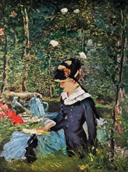 Junges Mädchen an der Schwelle des Gartens in Bellevue, 1880
