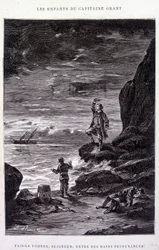 Bring ihn hinunter, Herr, in entmutigte Hände! in „Les Enfants du Capitaine Grant“ von Jules Verne