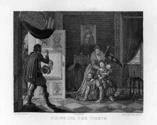 Heinrich IV. und seine Kinder, ca. 1833