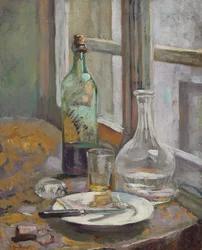 Stillleben mit Flasche und Karaffe, ca. 1889-1890