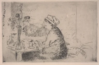 Frau mit einem Blumenstrauß, ca. 1924