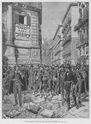 Die königlichen Gefangenen in den Straßen von Palermo