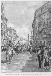 Der Kaiser von Österreich und der König beider Sizilien in Mailand