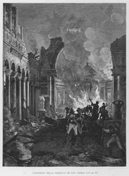 Der Brand der Basilika von San Paolo