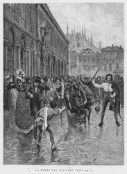 Der Tod des Ministers Prina (Gravur)