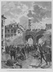 Die fünf Tage von Mailand, Angriff auf die Bögen von Porta Nuova