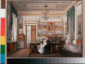 Interieur des Winterpalastes: Das Arbeitszimmer von Kaiser Alexander II.