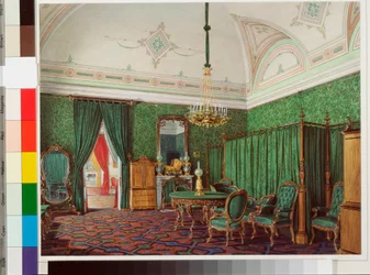 Interieurs des Winterpalastes: Das dritte reservierte Apartment - Ein Schlafzimmer