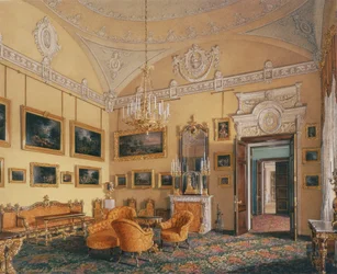 Innenräume des Winterpalastes. Das erste reservierte Apartment. Das Wohnzimmer von Herzog Maximilian Le
