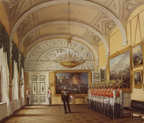 Innenräume des Winterpalastes. Der Wachraum, 1864