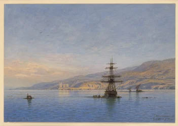 Castello di Miramare in der Bucht von Grignano bei Triest