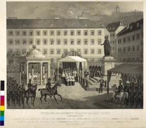 Enthüllung des Denkmals von Franz I. in Graz