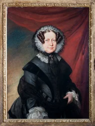 Porträt von Artemisia Negrone Brignole-Sale (Brignole Sale), Mutter der Herzogin Galliera Maria Brignole Sale de Ferrari. Gemälde von Eduard von Heuss (1808-1880), Genua, Musei di Strada Nuova