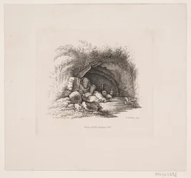 Ein Einsiedler in seiner Höhle