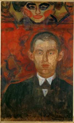 Edvard Munch, Selbstporträt mit Frauenmaske