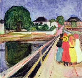 Mädchen auf einer Brücke