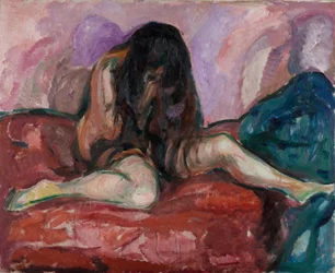 Weinender Akt (1863-1944). Maße: 110 x 135
