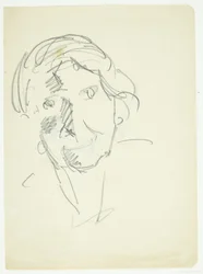 Porträt der Frau des Künstlers, die Malerin Agnes Weie (1878-1964), en face