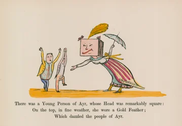 Es war eine junge Person aus Ayr, deren Kopf bemerkenswert quadratisch war