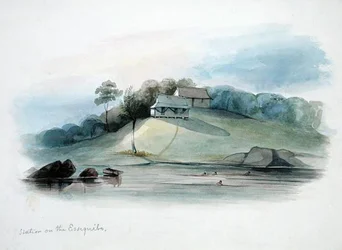 Station am Essiquibo, Britisch-Guayana, ca. 1840