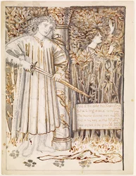 Pyramus und Thisbe - Pyramus zieht sein Schwert, um sich zu töten