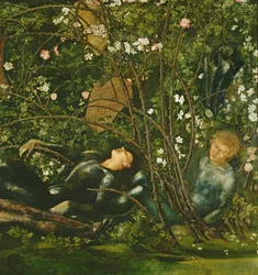 Die Ritter und die Dornröschen, 1869 (Detail)