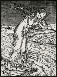 Psyche wirft sich in den Fluss