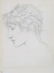 Mit Blättern gekröntes Haupt, ca. 1897