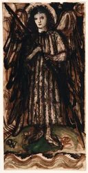 Liebe herrscht über die Elemente, Entwurf für Buntglas, ca. 1860-62