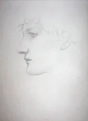 Studie eines Kopfes - Bessie Keane, um 1893