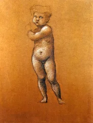 Studie der Figur des Säuglings 