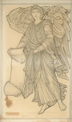 Engel mit Schriftrolle - Figur Nummer zehn, 1880